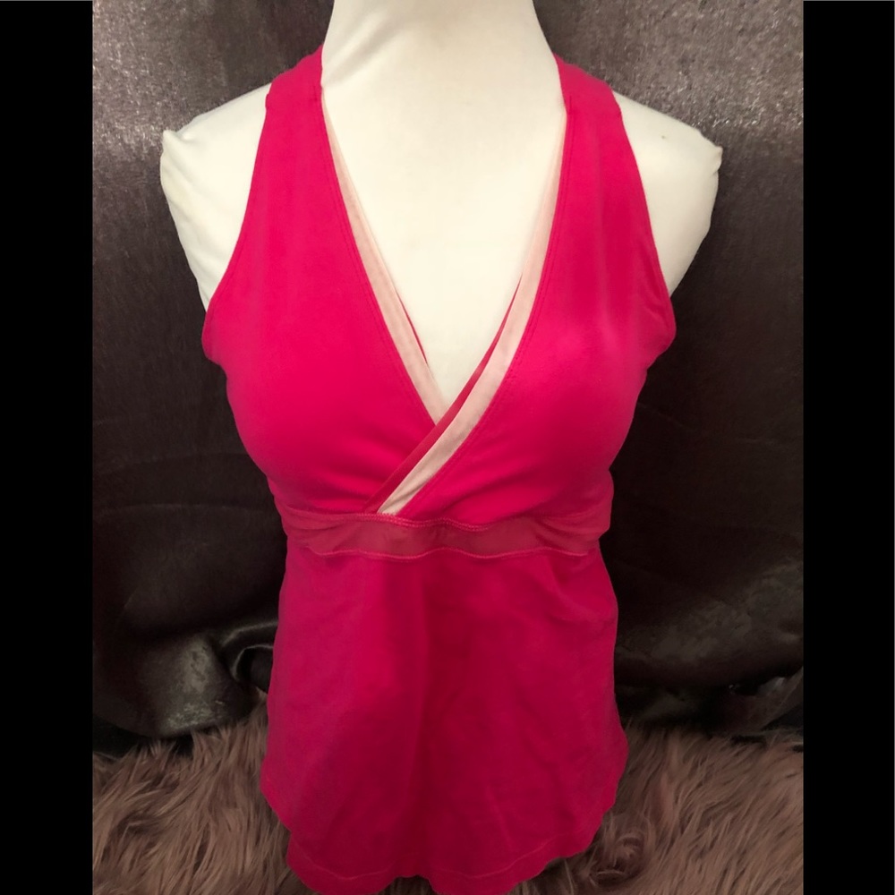 Lululemon Top built in bra racer back mesh size 10